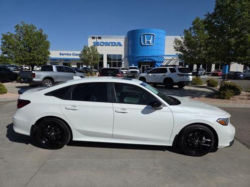 Platinum White 2026 Honda Civic Hybrid Sport