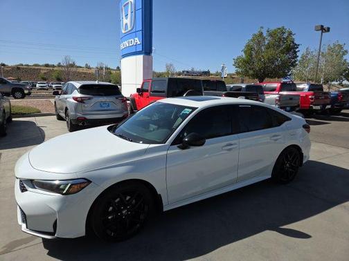Platinum White 2026 Honda Civic Hybrid Sport