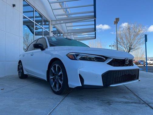 Platinum White Pearl 2026 Honda Civic Hybrid Sport Touring