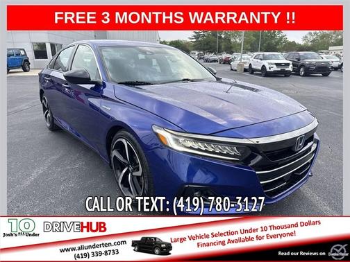 Yellow 2022 Honda Accord Hybrid Sport