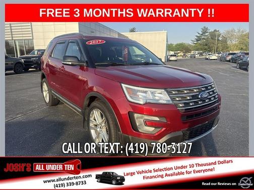 Red 2017 Ford Explorer XLT