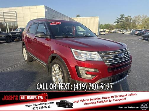 Red 2017 Ford Explorer XLT