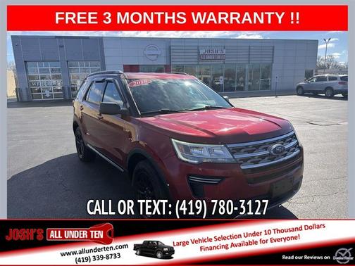 Red 2018 Ford Explorer XLT