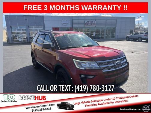 Red 2018 Ford Explorer XLT