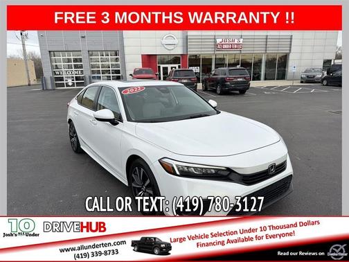 White 2022 Honda Civic EX
