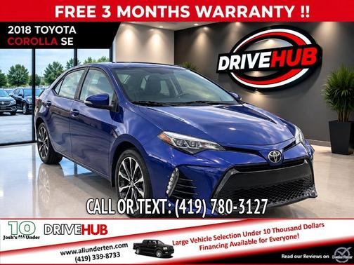 Blue 2018 Toyota Corolla SE