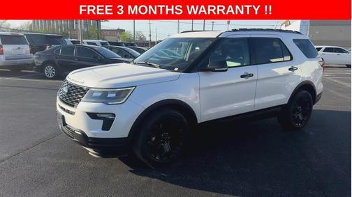 White 2019 Ford Explorer sport