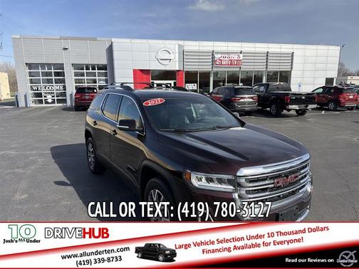 Red 2021 GMC Acadia SLT