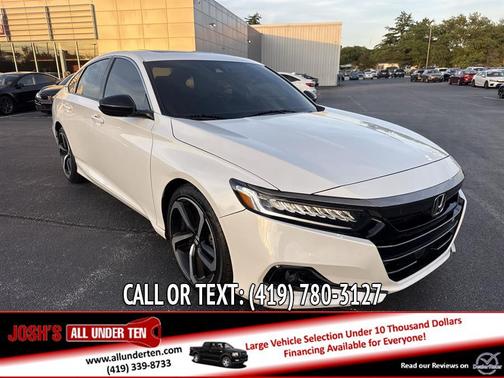 White 2022 Honda Accord Sport 2.0T