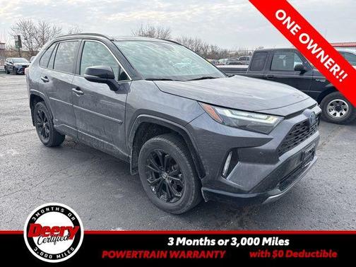 Magnetic Gray Metallic/Midnight Black Metallic 2024 Toyota RAV4 Hybrid SE