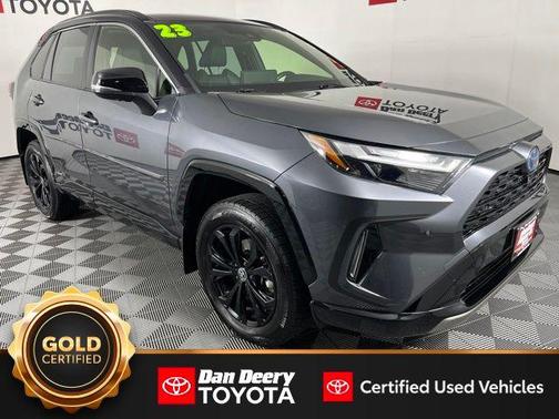 Magnetic Gray Metallic/Midnight Black Metallic 2023 Toyota RAV4 Hybrid SE