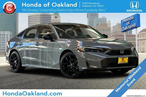 Gray 2026 Honda Civic Hybrid Sport