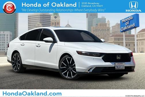 Platinum White Pearl 2025 Honda Accord Hybrid Touring