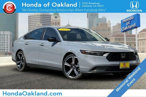 Urban Gray Pearl 2023 Honda Accord Hybrid Sport