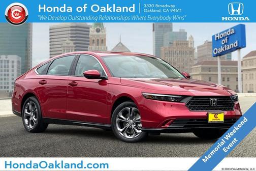 Radiant Red 2026 Honda Accord Hybrid EX-L