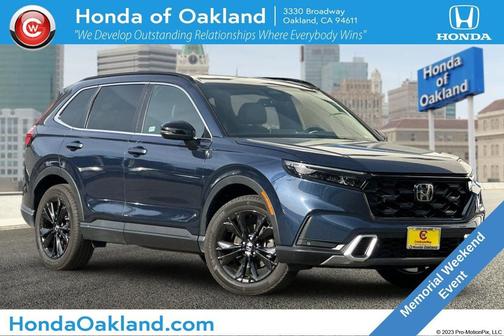 Canyon River Blue Metallic 2024 Honda CR-V Hybrid Sport Touring AWD