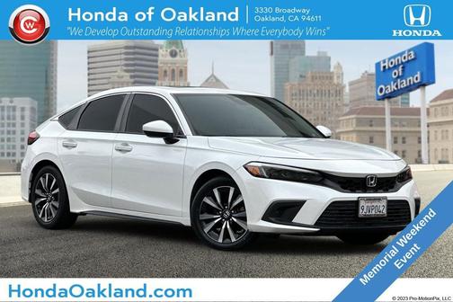 Platinum White Pearl 2024 Honda Civic EX-L