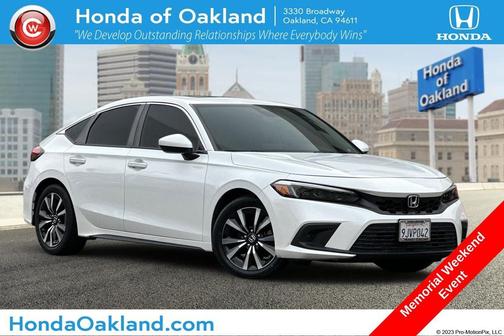Platinum White Pearl 2024 Honda Civic EX-L