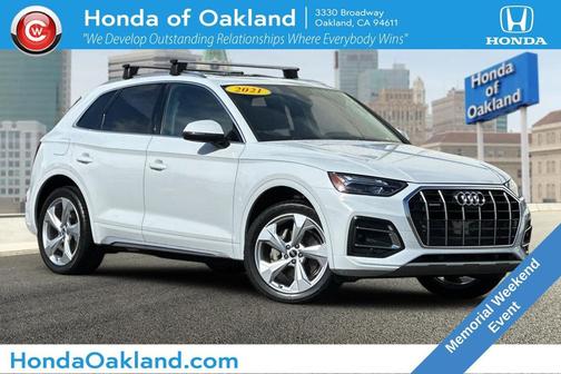 Glacier White Metallic 2021 Audi Q5 45 Premium Plus