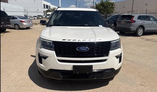 White Platinum Metallic Tri-Coat 2019 Ford Explorer Sport