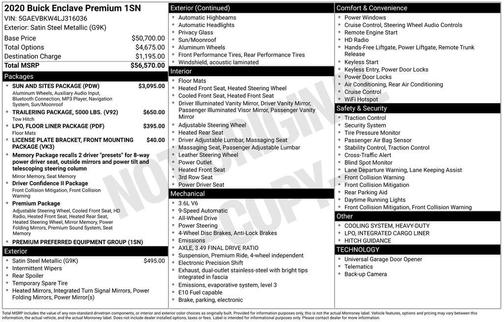 2020 Buick Enclave AWD Premium