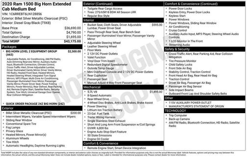 2020 RAM 1500 Big Horn/Lone Star