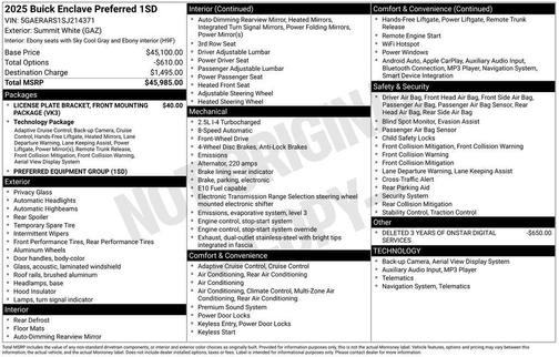 2025 Buick Enclave Preferred FWD