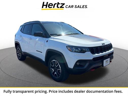 Bright White Clearcoat 2025 Jeep Compass Trailhawk