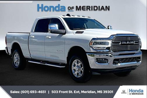 Pearl White 2023 RAM 2500 Laramie Crew Cab 4x4 6'4' Box