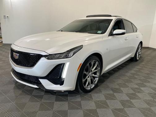 Crystal White Tri-Coat 2022 Cadillac CT5 Sport AWD