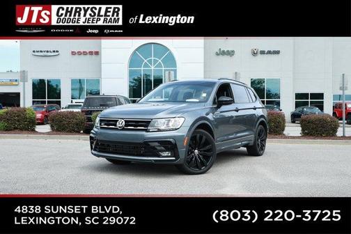 Platinum Gray Metallic 2021 Volkswagen Tiguan 2.0T SE R-Line Black