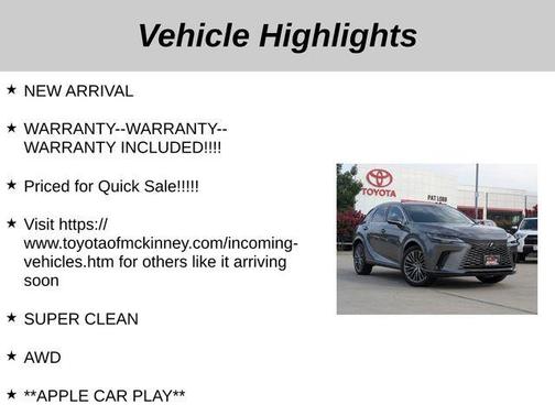 2023 Lexus RX 350 350