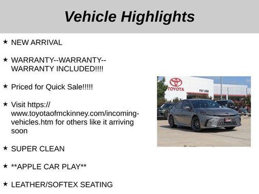 2025 Toyota Camry XSE