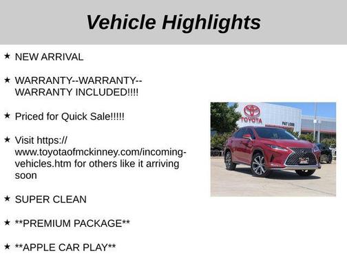 2022 Lexus RX 350 Base