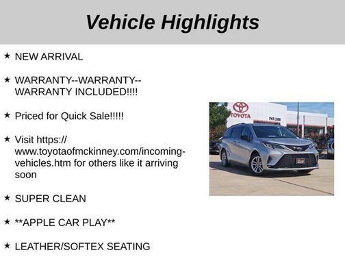 2021 Toyota Sienna XSE 7 Passenger