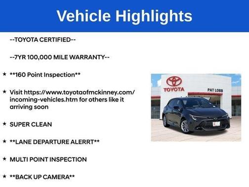 2023 Toyota Corolla Hatchback SE