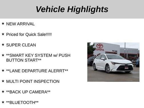 2022 Toyota Corolla Hybrid LE