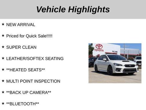 2019 Subaru WRX Limited