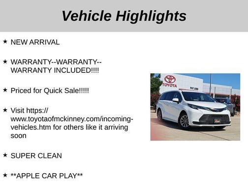 2022 Toyota Sienna LE