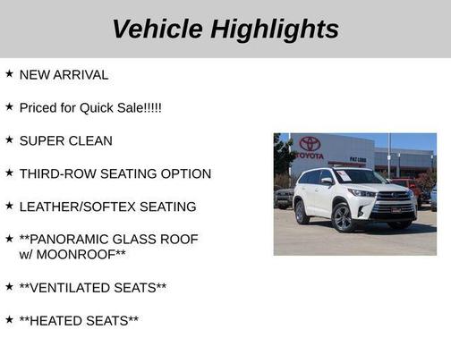 2019 Toyota Highlander Limited Platinum