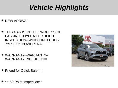 2023 Toyota Highlander Hybrid Platinum