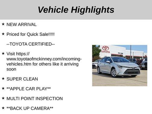 2022 Toyota Corolla LE