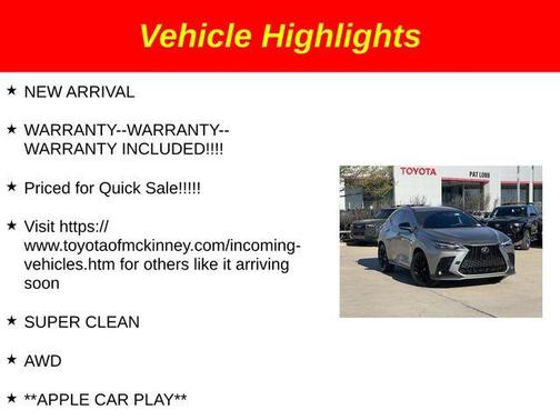 2022 Lexus NX 350 F SPORT Handling