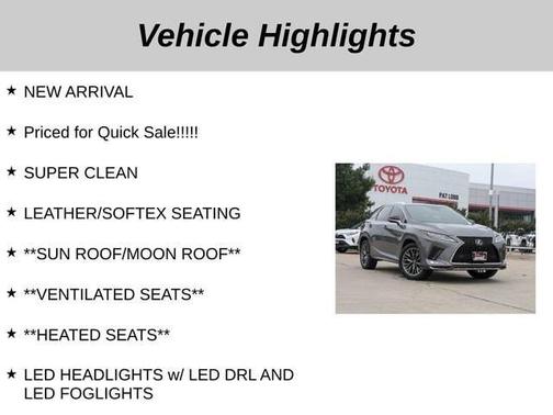2022 Lexus RX 350 F SPORT Handling