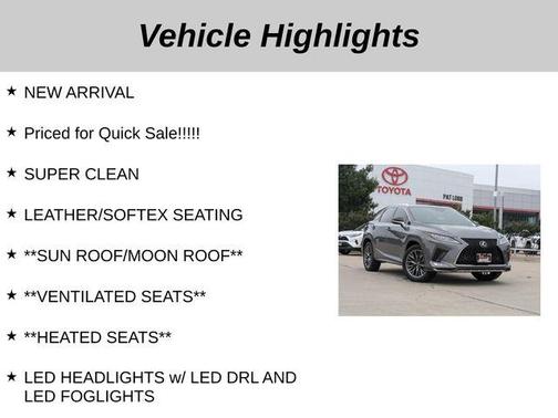 2022 Lexus RX 350 F SPORT Handling