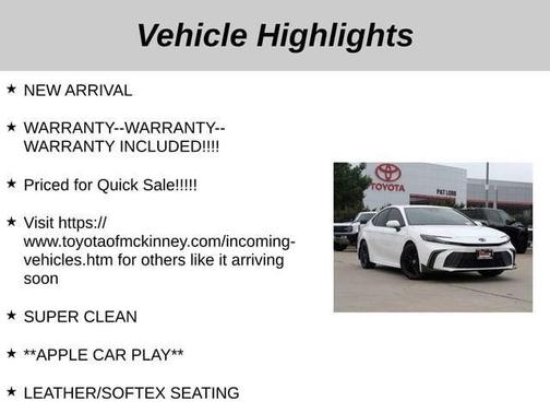 2025 Toyota Camry SE