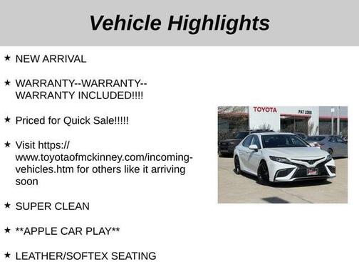 2022 Toyota Camry XSE