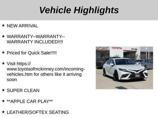 2022 Toyota Camry XSE
