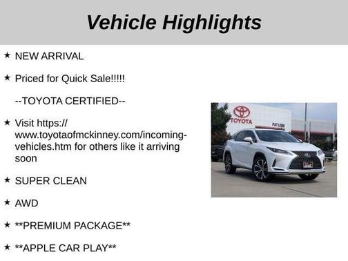 2021 Lexus RX 350 Base