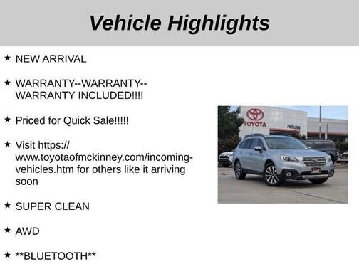 2016 Subaru Outback 3.6R Limited